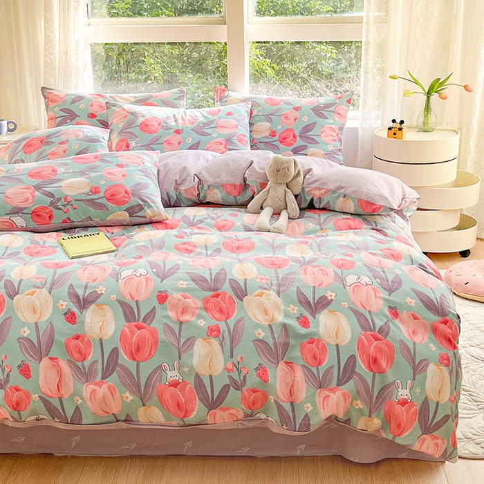 91家纺网 家纺一手货源 找家纺 麦伦家居 2025春夏新款全棉纯棉斜纹40s13372系列-田园碎花风 郁金花境