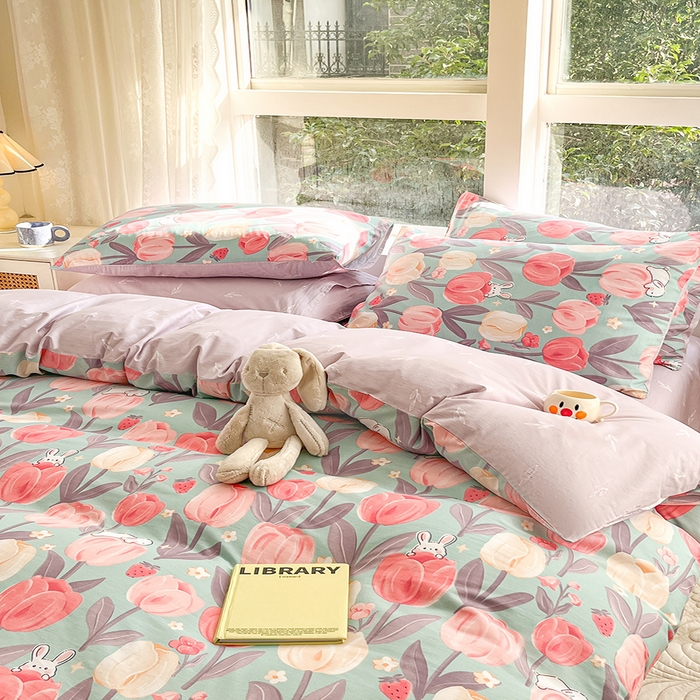 91家纺网 家纺一手货源 找家纺 麦伦家居 2025春夏新款全棉纯棉斜纹40s13372系列-田园碎花风 郁金花境