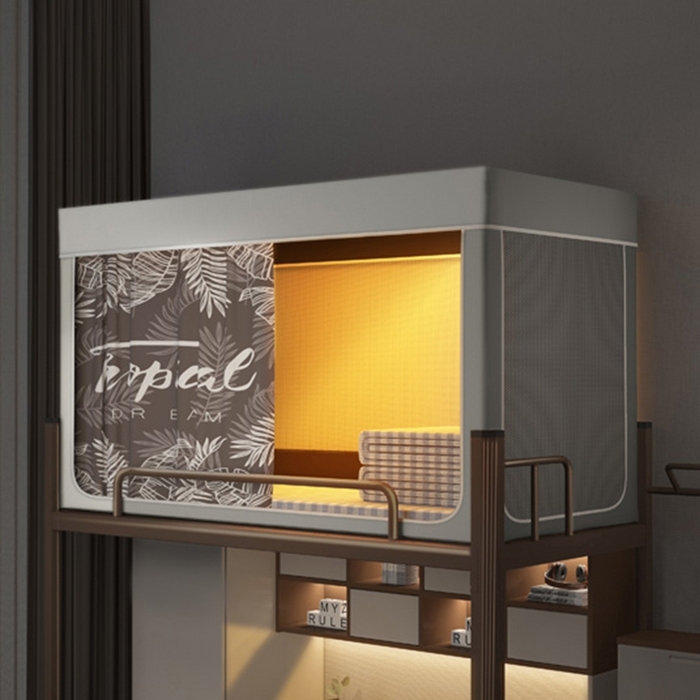 宅部落 2025新款学生床帘宿舍上下铺床帘式印花强遮光学生蚊帐-印花系列 夜之梦