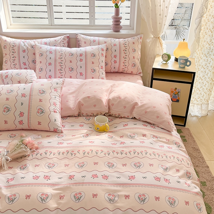 91家纺网 家纺一手货源 找家纺 麦伦家居 2025春夏新款全棉纯棉斜纹40s13372系列-田园碎花风 郁金香