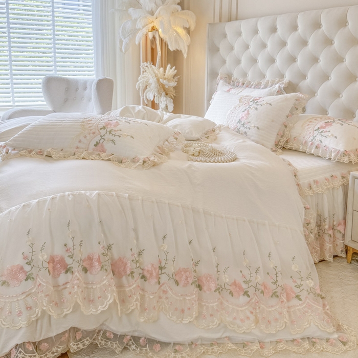 91家纺网 家纺一手货源 找家纺 （总）恋尚 2025春夏新款香云纱床裙单床裙床裙单件-莫妮卡（控价130起）