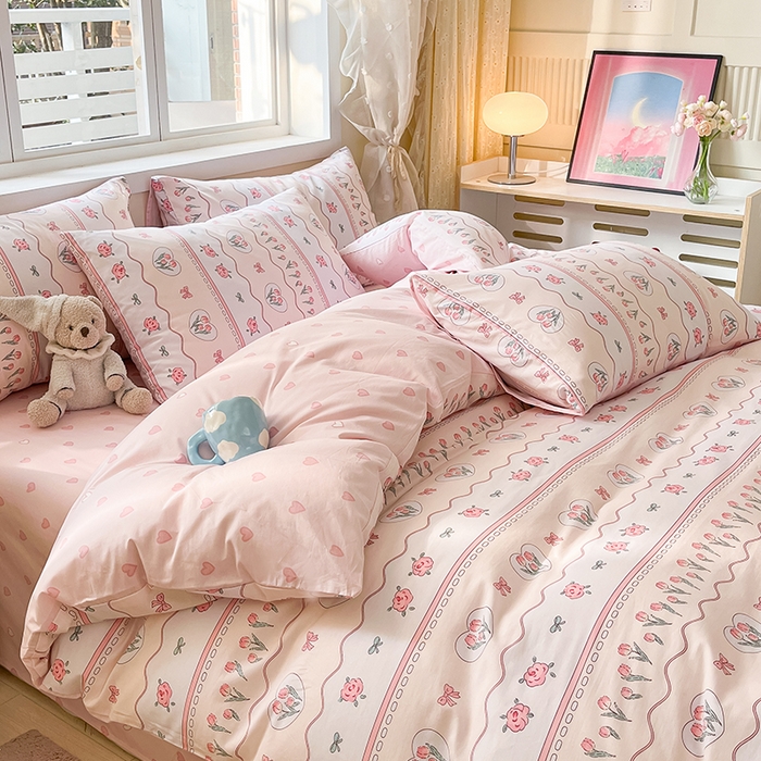 91家纺网 家纺一手货源 找家纺 麦伦家居 2025春夏新款全棉纯棉斜纹40s13372系列-田园碎花风 郁金香