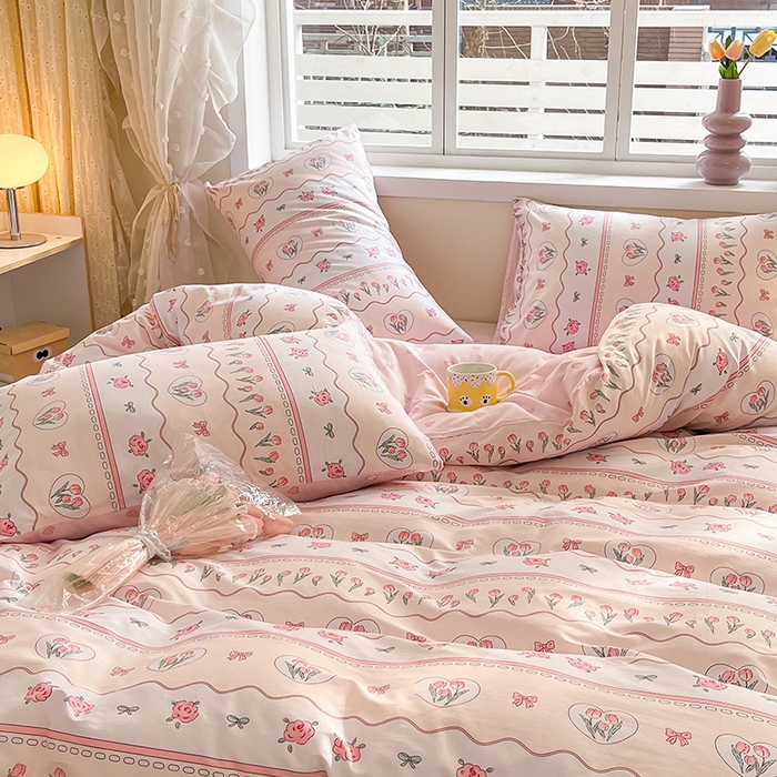 91家纺网 家纺一手货源 找家纺 麦伦家居 2025春夏新款全棉纯棉斜纹40s13372系列-田园碎花风 郁金香