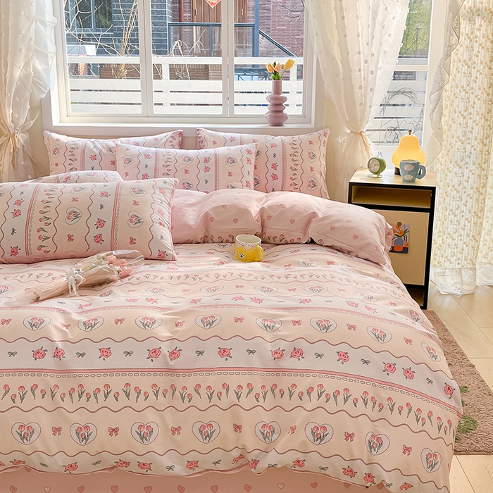 91家纺网 家纺一手货源 找家纺 麦伦家居 2025春夏新款全棉纯棉斜纹40s13372系列-田园碎花风 郁金香