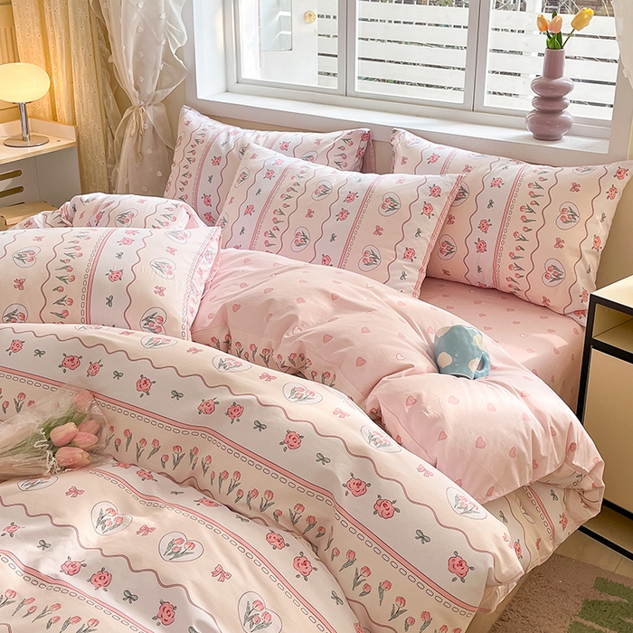 91家纺网 家纺一手货源 找家纺 麦伦家居 2025春夏新款全棉纯棉斜纹40s13372系列-田园碎花风 郁金香