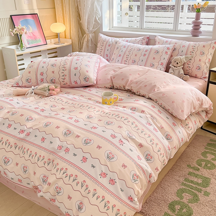 91家纺网 家纺一手货源 找家纺 麦伦家居 2025春夏新款全棉纯棉斜纹40s13372系列-田园碎花风 郁金香