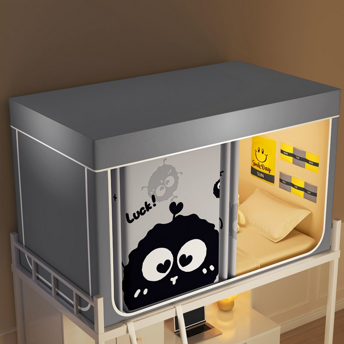 91家纺网 家纺一手货源 找家纺 宅部落 2025新款学生床帘宿舍上下铺床帘式印花强遮光学生蚊帐-印花系列 煤忧愁