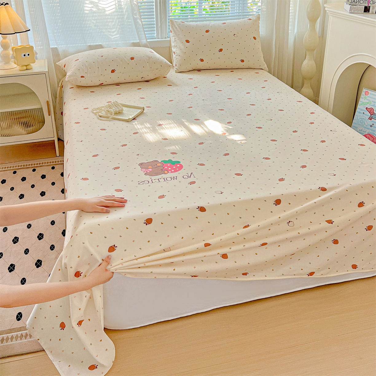 91家纺网 家纺一手货源 找家纺 （总）有间小屋 2025新款全棉纯棉水洗棉单品系列床单单件-单床单