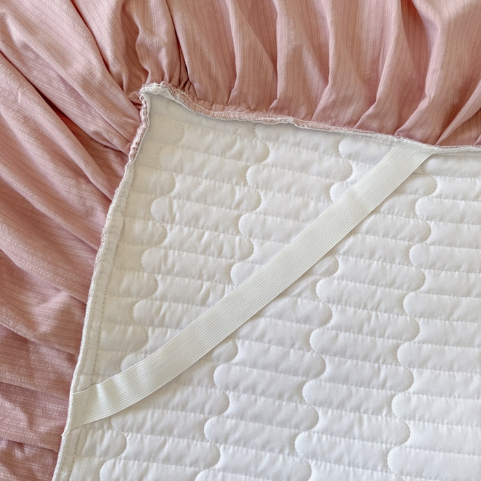 91家纺网 家纺一手货源 找家纺 恋尚 2025春夏新款香云纱床裙单床裙床裙单件-莫妮卡（控价130起） 莫妮卡-豆沙