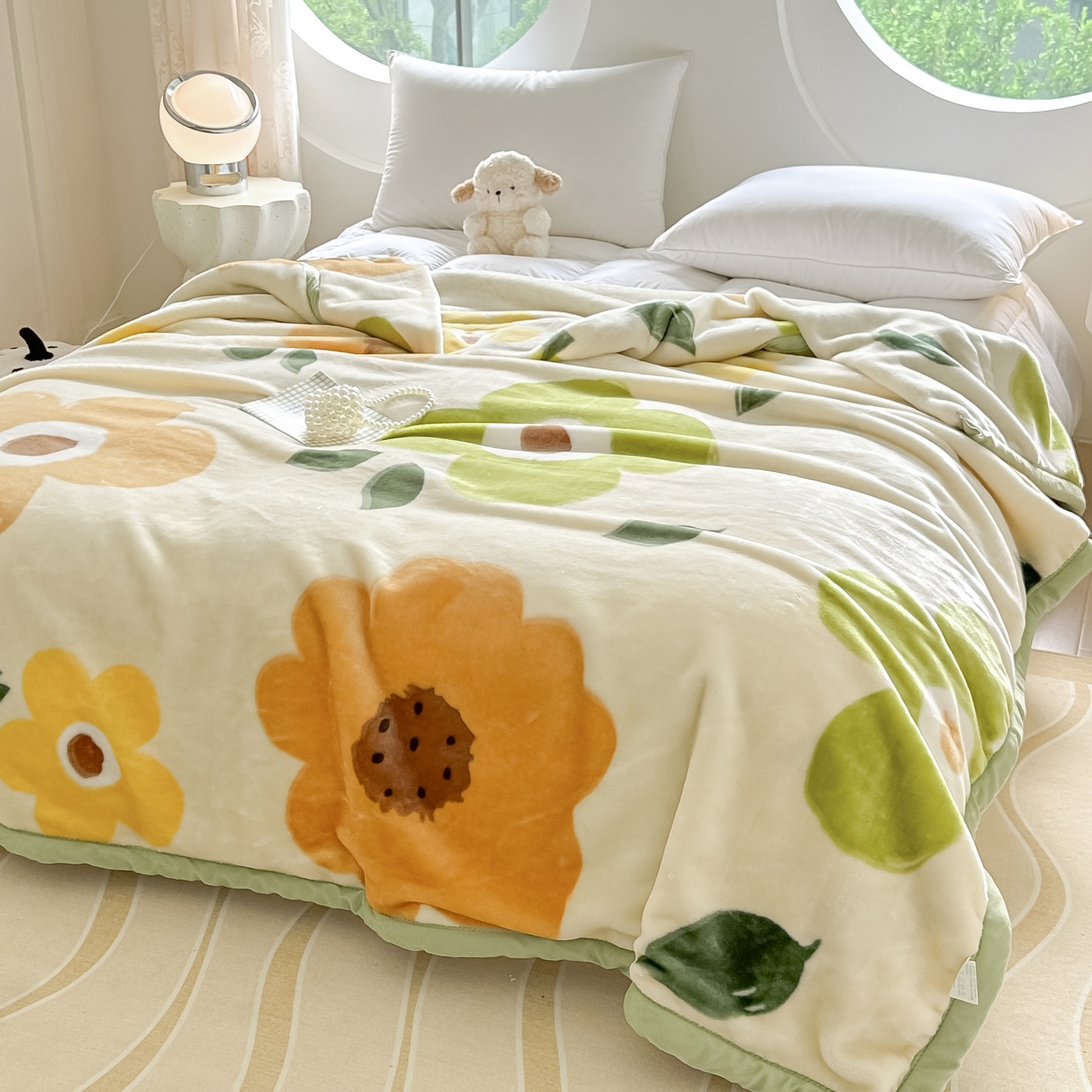 91家纺网 家纺一手货源 找家纺 （总）法莱妮2025新款双层加厚拉舍尔毛毯 婚庆 单双人 厂家直销可定制