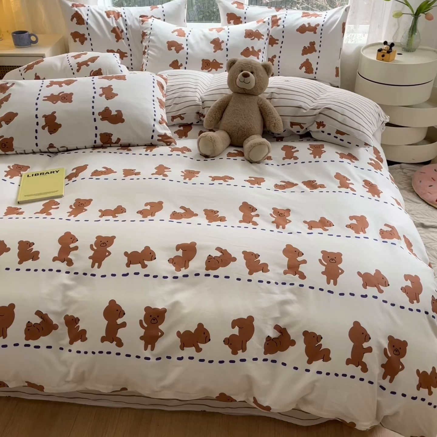 91家纺网 家纺一手货源 找家纺 麦伦家居 2025春夏新款全棉纯棉斜纹40s13372系列-小清新卡通 喜瓜瓜