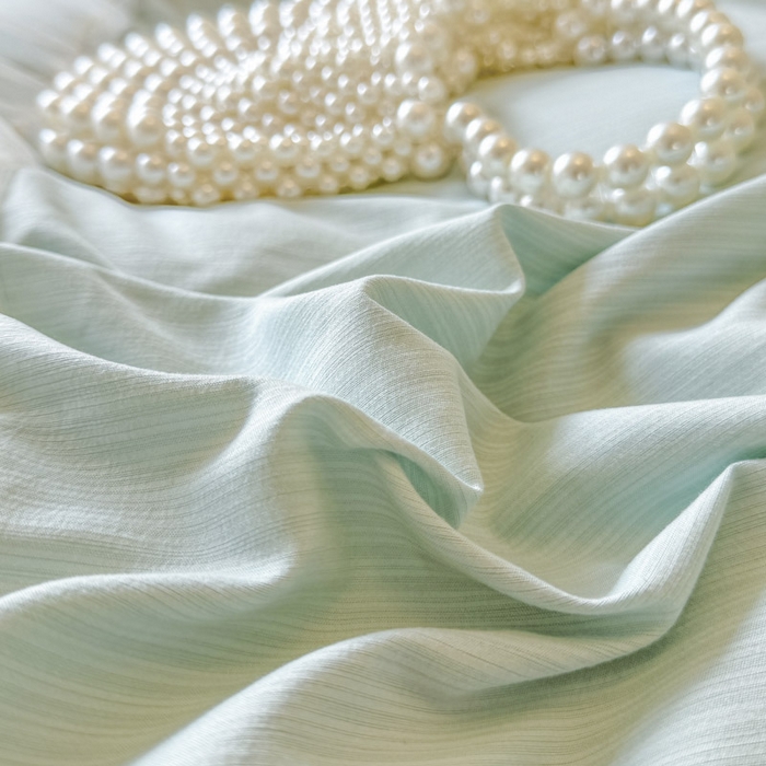 91家纺网 家纺一手货源 找家纺 恋尚 2025春夏新款香云纱床裙单床裙床裙单件-莫妮卡（控价130起） 莫妮卡-香草绿