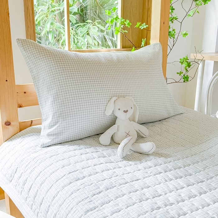 91家纺网 家纺一手货源 找家纺 拾物记 2025新款全棉纯棉色织水洗棉床盖学生宿舍三件套上下铺三件套 米乐蓝