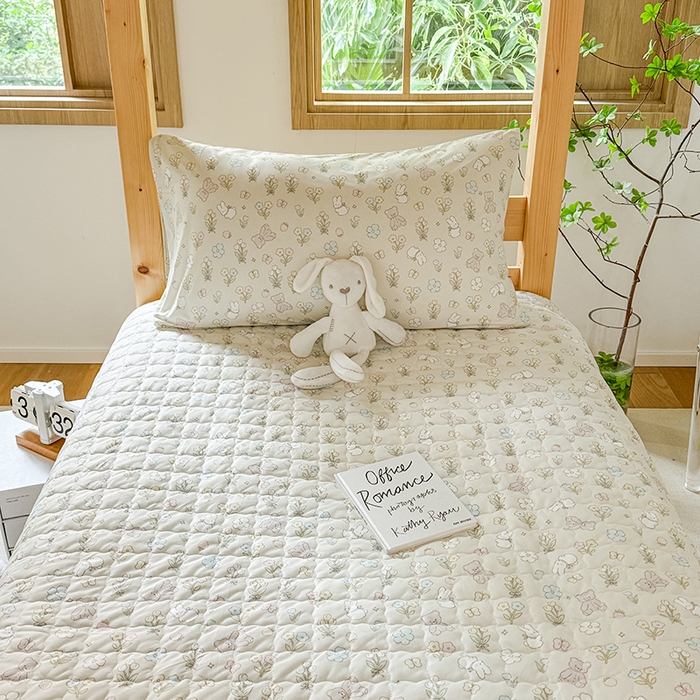 91家纺网 家纺一手货源 找家纺 （总）拾物记 2025新款亲肤针织棉床盖学生宿舍三件套上下铺三件套