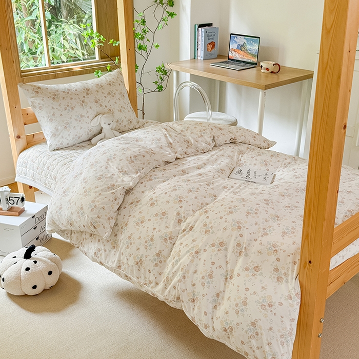 91家纺网 家纺一手货源 找家纺 （总）拾物记 2025新款亲肤针织棉床盖学生宿舍三件套上下铺三件套