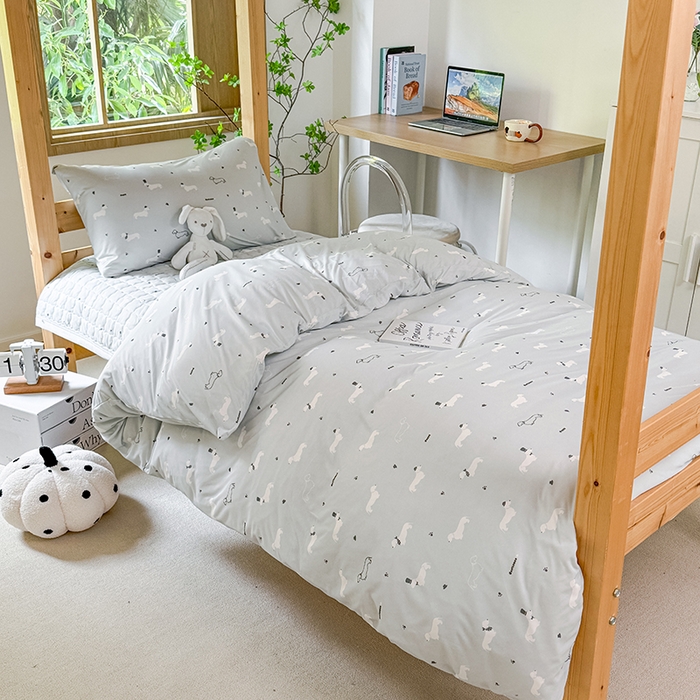 91家纺网 家纺一手货源 找家纺 （总）拾物记 2025新款亲肤针织棉床盖学生宿舍三件套上下铺三件套