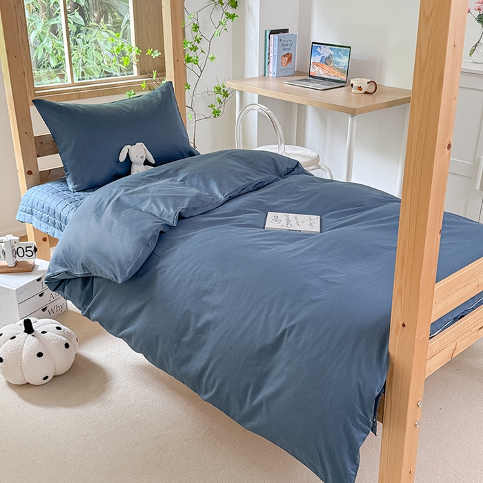 91家纺网 家纺一手货源 找家纺 （总）拾物记 2025新款13372全棉纯棉加厚床盖学生宿舍三件套上下铺三件套