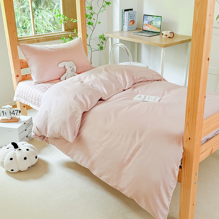 91家纺网 家纺一手货源 找家纺 （总）拾物记 2025新款13372全棉纯棉加厚床盖学生宿舍三件套上下铺三件套