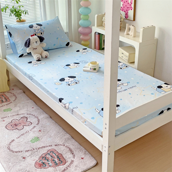 91家纺网 家纺一手货源 找家纺 （总）名兮家居 2025新款全棉纯棉13372学生印花上下铺床笠单床笠单品床笠单件床笠