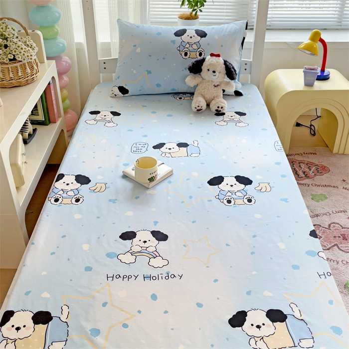 91家纺网 家纺一手货源 找家纺 （总）名兮家居 2025新款全棉纯棉13372学生印花上下铺床笠单床笠单品床笠单件床笠