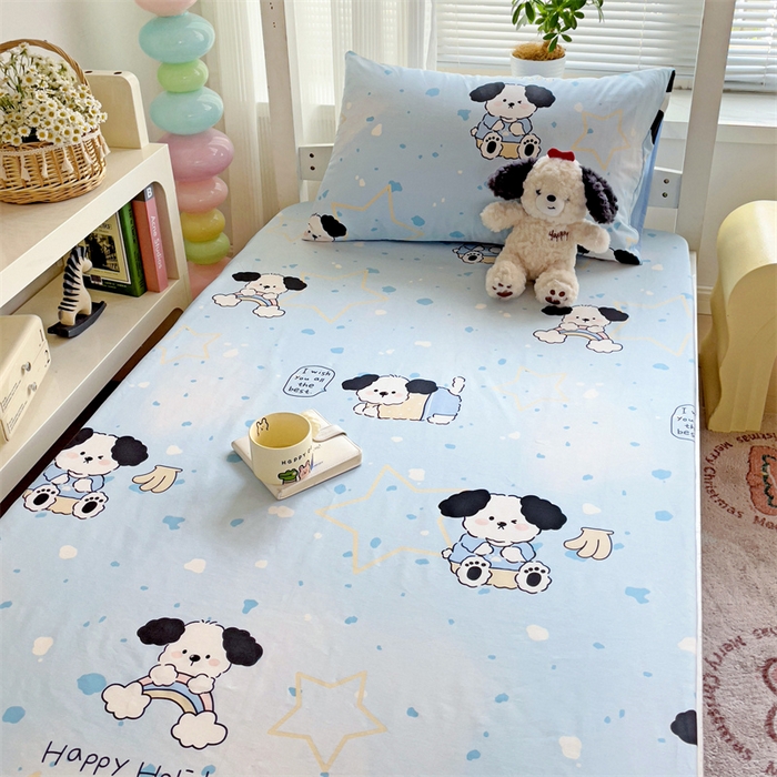 91家纺网 家纺一手货源 找家纺 （总）名兮家居 2025新款全棉纯棉13372学生印花上下铺床笠单床笠单品床笠单件床笠