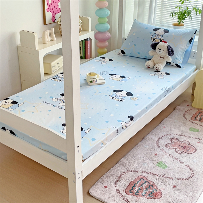 91家纺网 家纺一手货源 找家纺 （总）名兮家居 2025新款全棉纯棉13372学生印花上下铺床笠单床笠单品床笠单件床笠