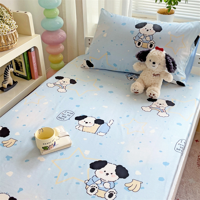 91家纺网 家纺一手货源 找家纺 （总）名兮家居 2025新款全棉纯棉13372学生印花上下铺床笠单床笠单品床笠单件床笠