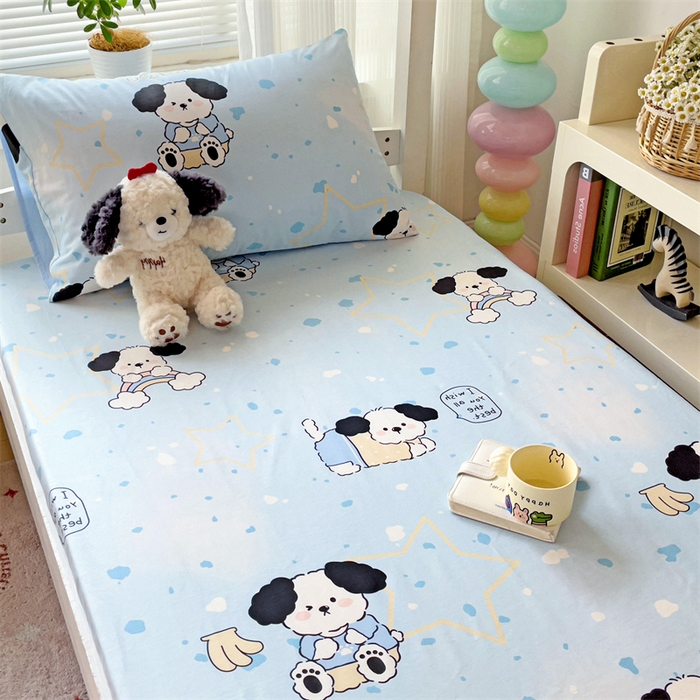 91家纺网 家纺一手货源 找家纺 （总）名兮家居 2025新款全棉纯棉13372学生印花上下铺床笠单床笠单品床笠单件床笠