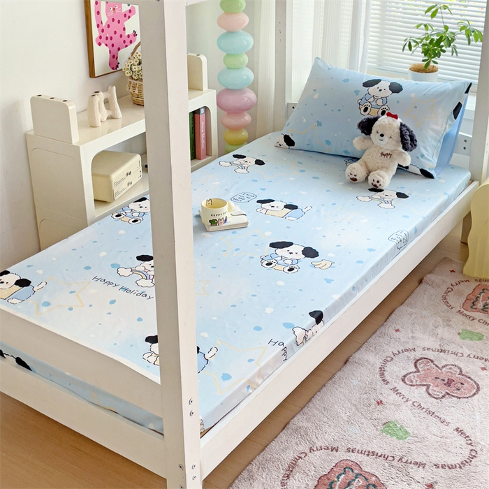 91家纺网 家纺一手货源 找家纺 （总）名兮家居 2025新款全棉纯棉13372学生印花上下铺床笠单床笠单品床笠单件床笠