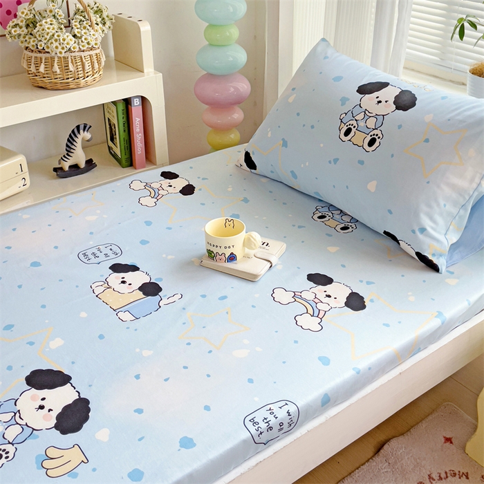 91家纺网 家纺一手货源 找家纺 （总）名兮家居 2025新款全棉纯棉13372学生印花上下铺床笠单床笠单品床笠单件床笠