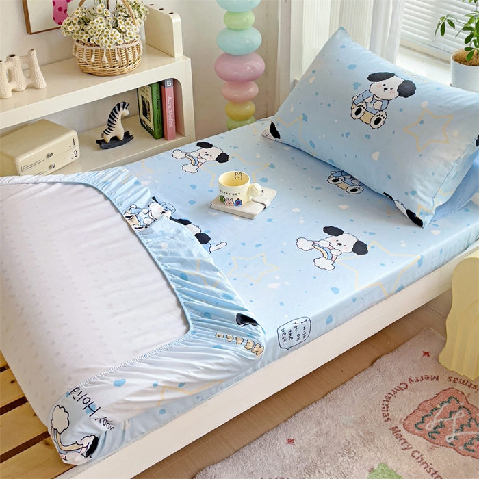 91家纺网 家纺一手货源 找家纺 （总）名兮家居 2025新款全棉纯棉13372学生印花上下铺床笠单床笠单品床笠单件床笠