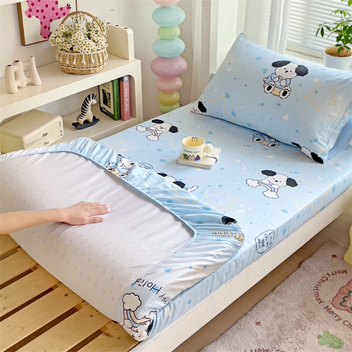 91家纺网 家纺一手货源 找家纺 （总）名兮家居 2025新款全棉纯棉13372学生印花上下铺床笠单床笠单品床笠单件床笠