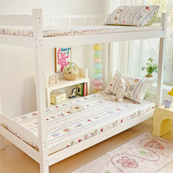 91家纺网 家纺一手货源 找家纺 （总）名兮家居 2025新款全棉纯棉13372学生印花上下铺床笠单床笠单品床笠单件床笠