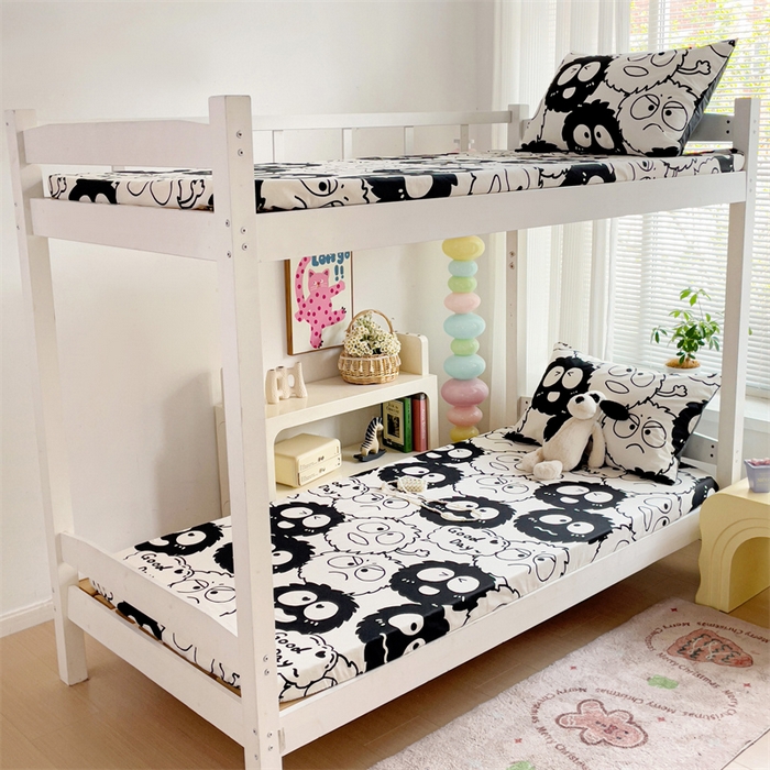 91家纺网 家纺一手货源 找家纺 （总）名兮家居 2025新款全棉纯棉13372学生印花上下铺床笠单床笠单品床笠单件床笠