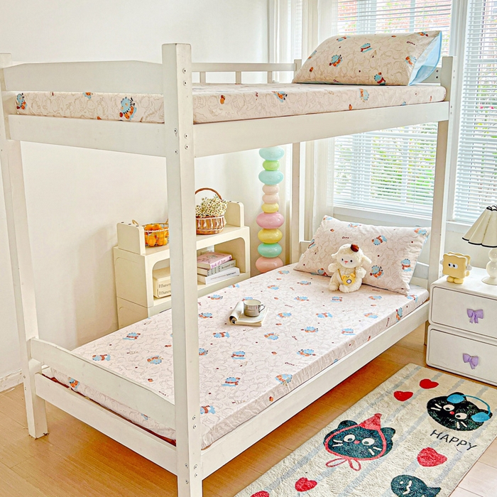 91家纺网 家纺一手货源 找家纺 （总）名兮家居 2025新款全棉纯棉13372学生印花上下铺床笠单床笠单品床笠单件床笠