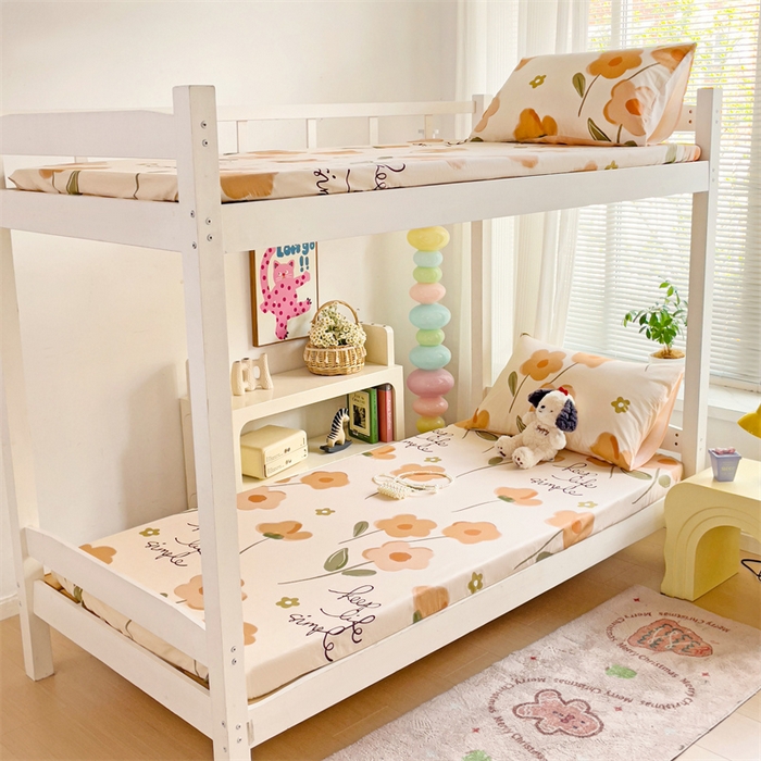 91家纺网 家纺一手货源 找家纺 （总）名兮家居 2025新款全棉纯棉13372学生印花上下铺床笠单床笠单品床笠单件床笠