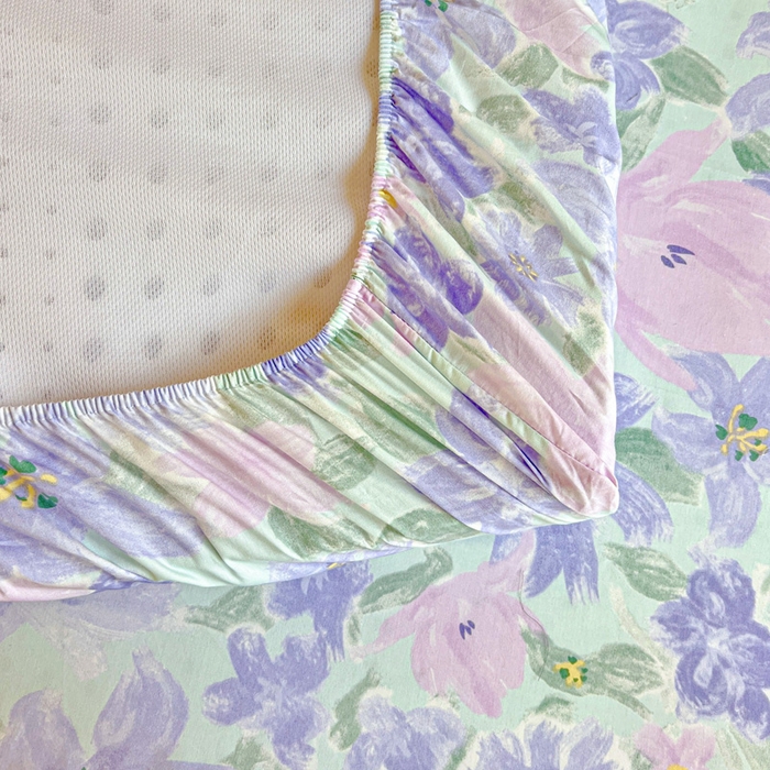 91家纺网 家纺一手货源 找家纺 名兮家居 2025新款全棉纯棉13372学生印花上下铺床笠单床笠单品床笠单件床笠 初秋紫