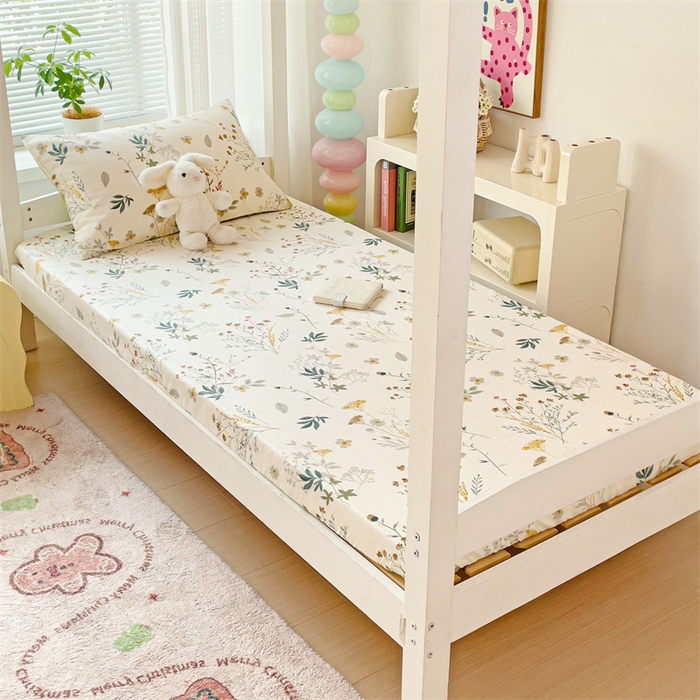 91家纺网 家纺一手货源 找家纺 名兮家居 2025新款全棉纯棉13372学生印花上下铺床笠单床笠单品床笠单件床笠 东篱