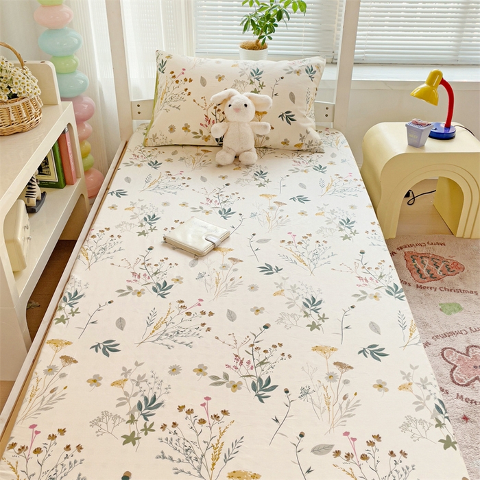 91家纺网 家纺一手货源 找家纺 名兮家居 2025新款全棉纯棉13372学生印花上下铺床笠单床笠单品床笠单件床笠 东篱