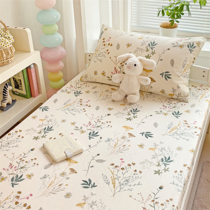 91家纺网 家纺一手货源 找家纺 名兮家居 2025新款全棉纯棉13372学生印花上下铺床笠单床笠单品床笠单件床笠 东篱