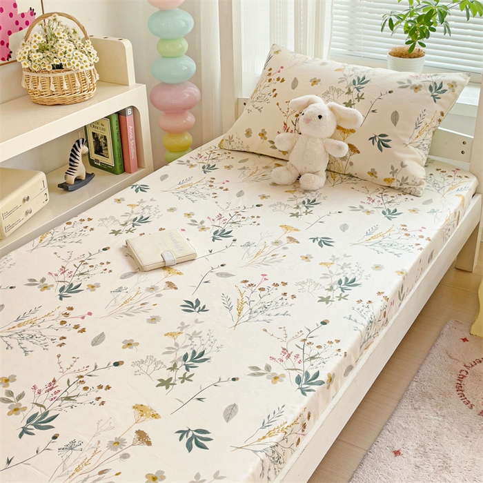 91家纺网 家纺一手货源 找家纺 名兮家居 2025新款全棉纯棉13372学生印花上下铺床笠单床笠单品床笠单件床笠 东篱