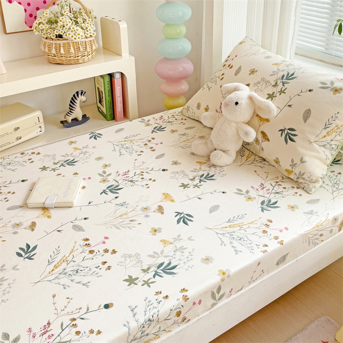 91家纺网 家纺一手货源 找家纺 名兮家居 2025新款全棉纯棉13372学生印花上下铺床笠单床笠单品床笠单件床笠 东篱