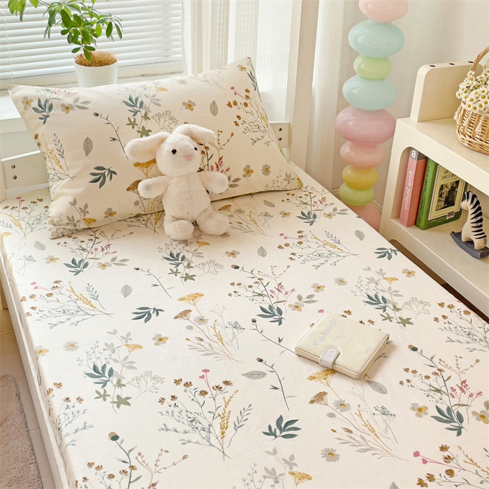 91家纺网 家纺一手货源 找家纺 名兮家居 2025新款全棉纯棉13372学生印花上下铺床笠单床笠单品床笠单件床笠 东篱