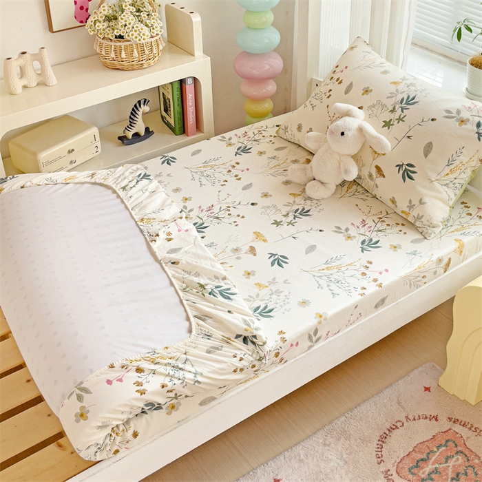 91家纺网 家纺一手货源 找家纺 名兮家居 2025新款全棉纯棉13372学生印花上下铺床笠单床笠单品床笠单件床笠 东篱