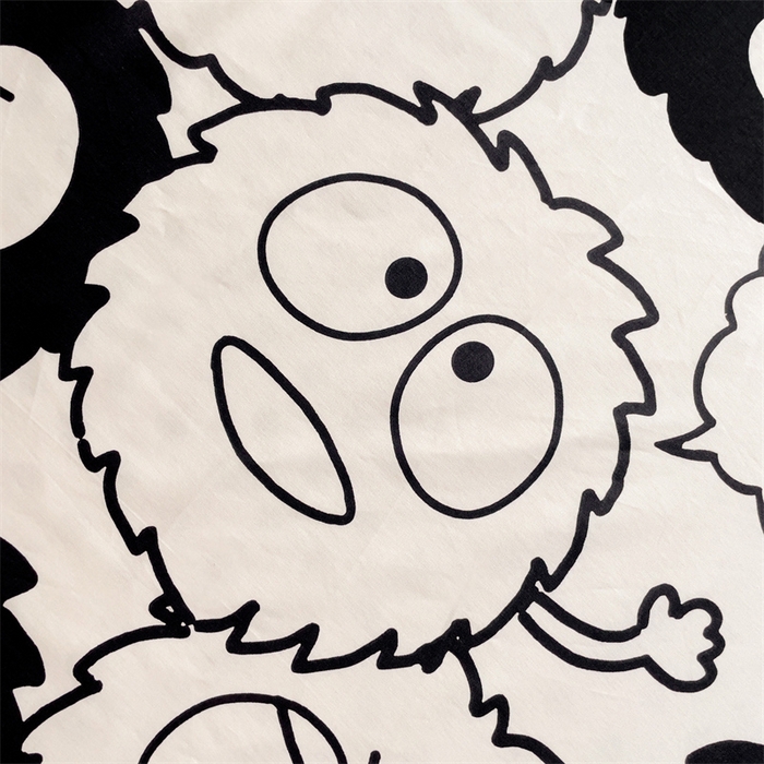 91家纺网 家纺一手货源 找家纺 名兮家居 2025新款全棉纯棉13372学生印花上下铺床笠单床笠单品床笠单件床笠 黑煤球