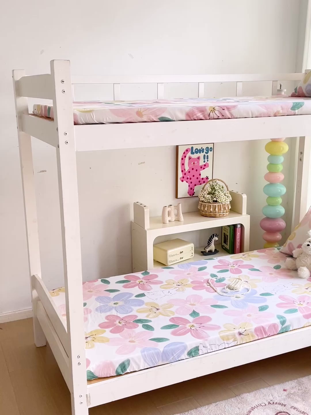 91家纺网 家纺一手货源 找家纺 名兮家居 2025新款全棉纯棉13372学生印花上下铺床笠单床笠单品床笠单件床笠 花甜粉