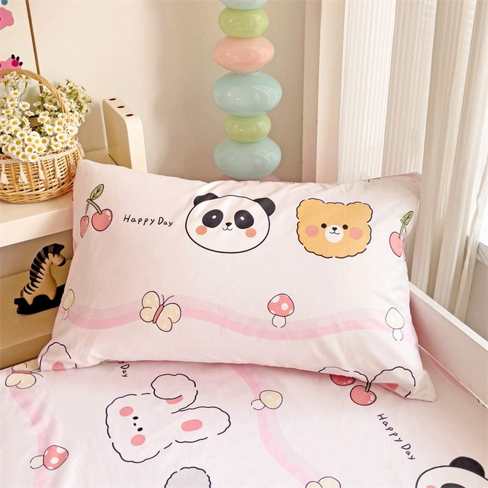 91家纺网 家纺一手货源 找家纺 名兮家居 2025新款全棉纯棉13372学生印花上下铺床笠单床笠单品床笠单件床笠 欢乐多多