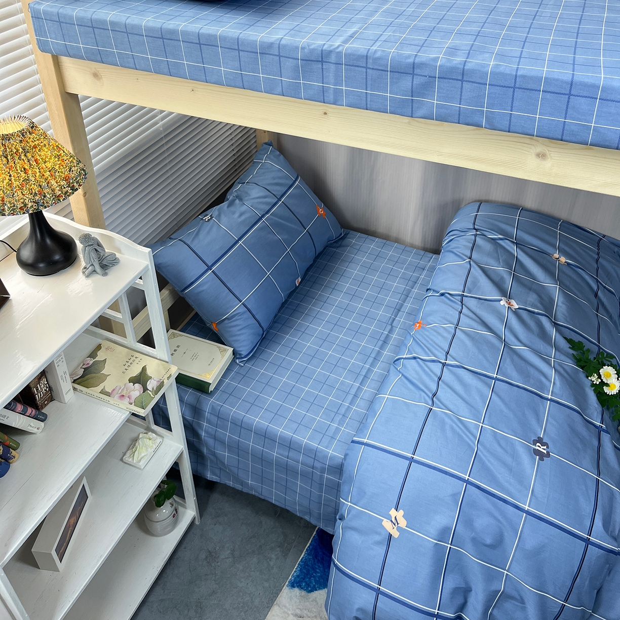 91家纺网 家纺一手货源 找家纺 总）云梦13372全棉学生宿舍纯棉三六件套全棉三件套源头工厂常年有货