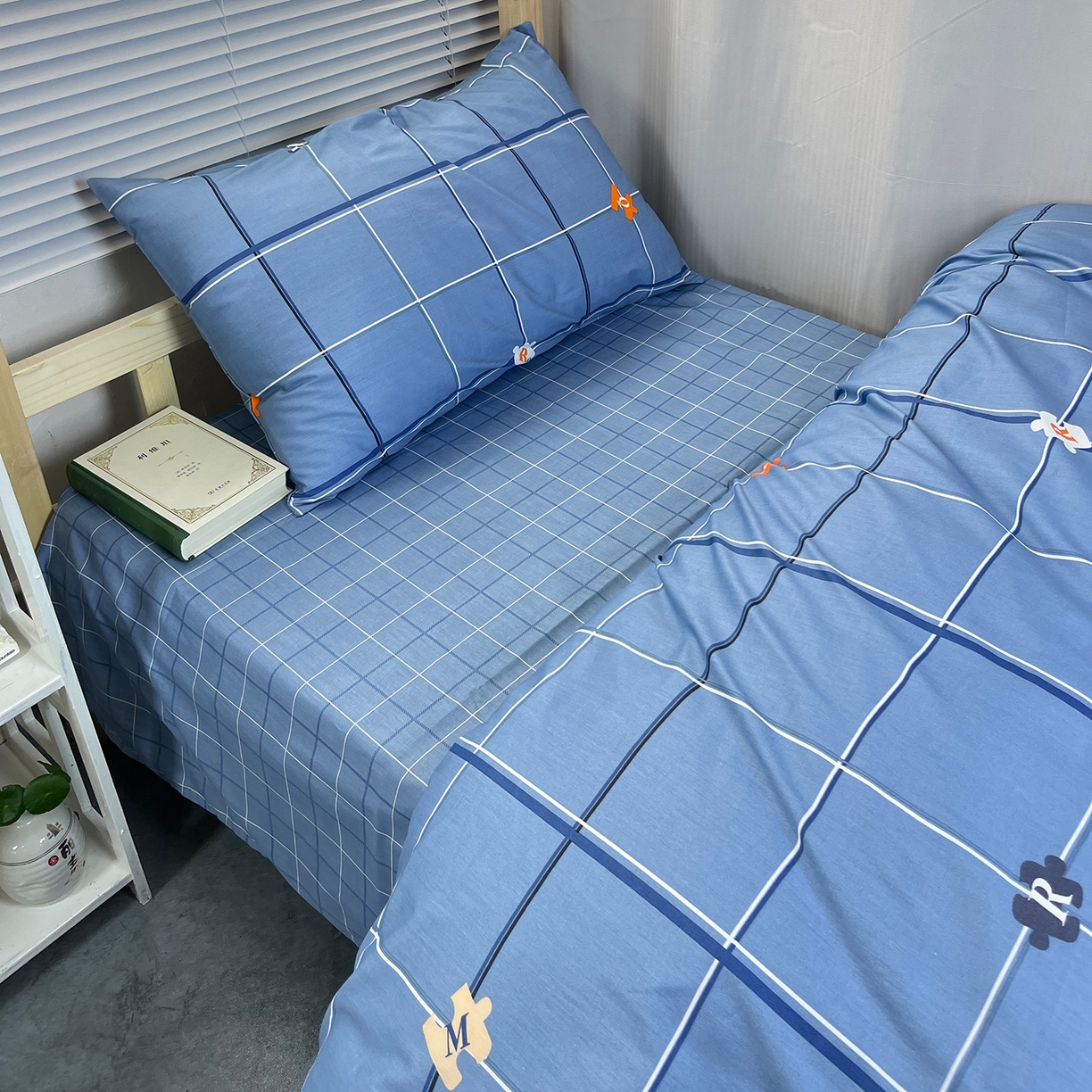 91家纺网 家纺一手货源 找家纺 总）云梦13372全棉学生宿舍纯棉三六件套全棉三件套源头工厂常年有货