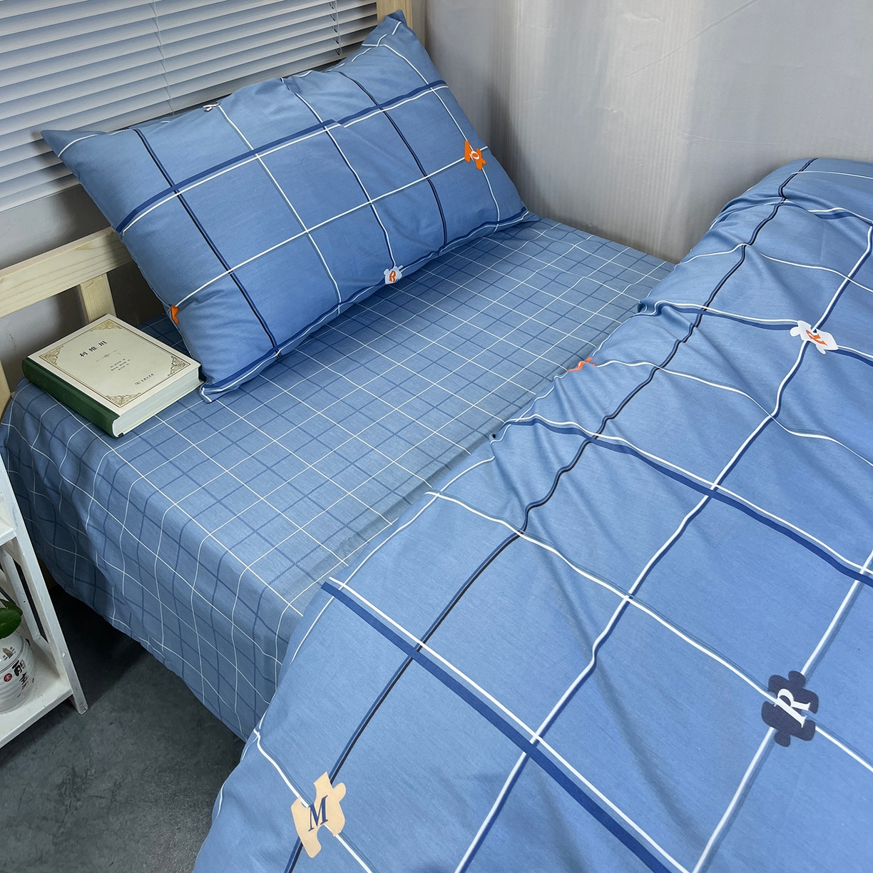 91家纺网 家纺一手货源 找家纺 总）云梦13372全棉学生宿舍纯棉三六件套全棉三件套源头工厂常年有货